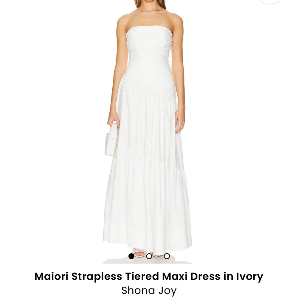 Shona Joy Strapless Ivory Maxi Dress